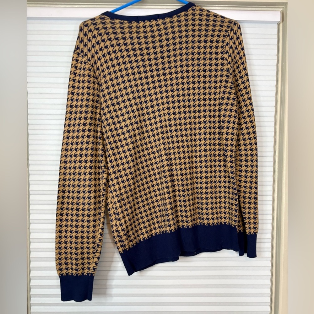 Supima Cotton Houndstooth Cardigan Sweater - Picture 7 of 15